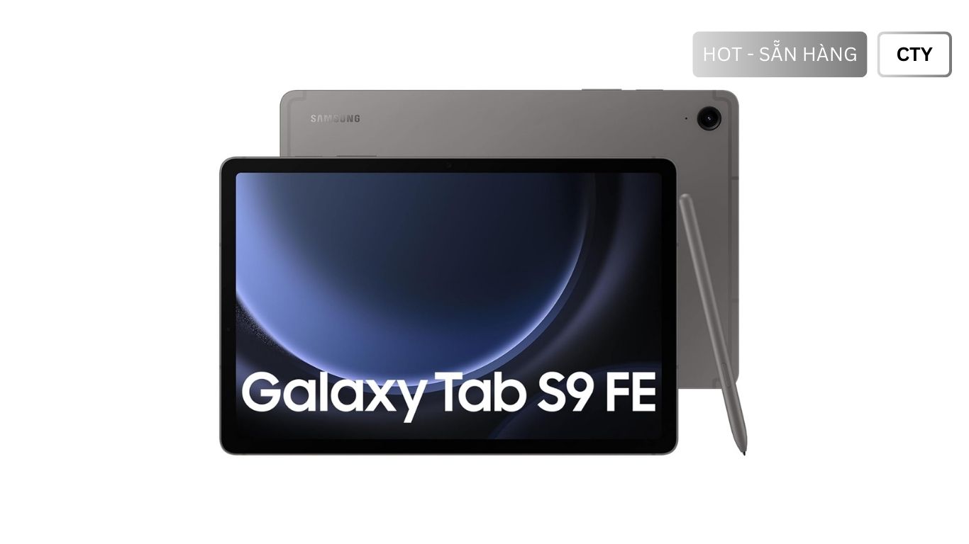 Galaxy Tab S9 FE 5G - Chính hãng Samsung Việt Nam SM-X516B, Bộ nhớ 256GB. Mua Samsung Galaxy Tab S9 FE 5G – Giá Rẻ, Sẵn Hàng, Giao Ngay tại TheTekCoffee. Chúng tôi chuyên cung cấp Samsung Tab S9 FE chính hãng, Giá ưu đãi tại HCM. Bảo hành chính hãng tại các trung tâm bảo hành Samsung Việt Nam.