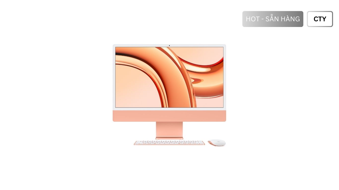 iMac M3 Cam - Chính hãng Apple Việt Nam, Chip Apple M3 có CPU 8 lõi với 4 lõi hiệu năng và 4 lõi tiết kiệm điện, GPU 10 lõi, Neural Engine 16 lõi, Ổ lưu trữ 512GB SSD, RAM 8GB, New Seal chưa Active. Mua iMac M3 Cam - Giá Rẻ, Chính Hãng, Giao Ngay tại TheTekCoffee. Chúng tôi chuyên cung cấp iMac M3 Cam giá tốt nhất tại HCM.