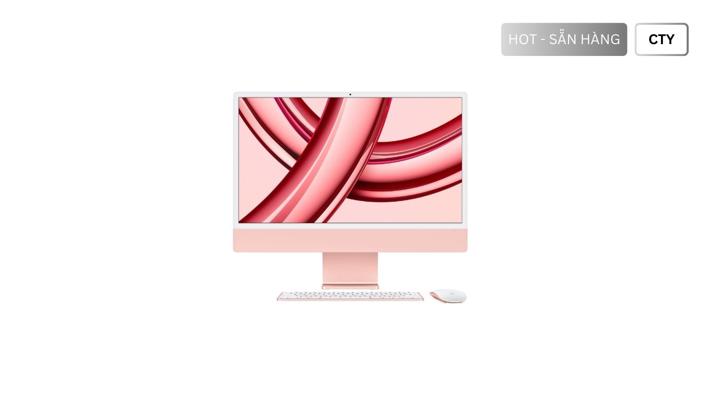 iMac M3 Hồng - Chính hãng Apple Việt Nam, Chip Apple M3 có CPU 8 lõi với 4 lõi hiệu năng và 4 lõi tiết kiệm điện, GPU 10 lõi, Neural Engine 16 lõi, Ổ lưu trữ 512GB SSD, RAM 8GB, New Seal chưa Active. Mua iMac M3 Hồng - Giá Rẻ, Chính Hãng, Giao Ngay tại TheTekCoffee. Chúng tôi chuyên cung cấp iMac M3 Hồng giá tốt nhất tại HCM.