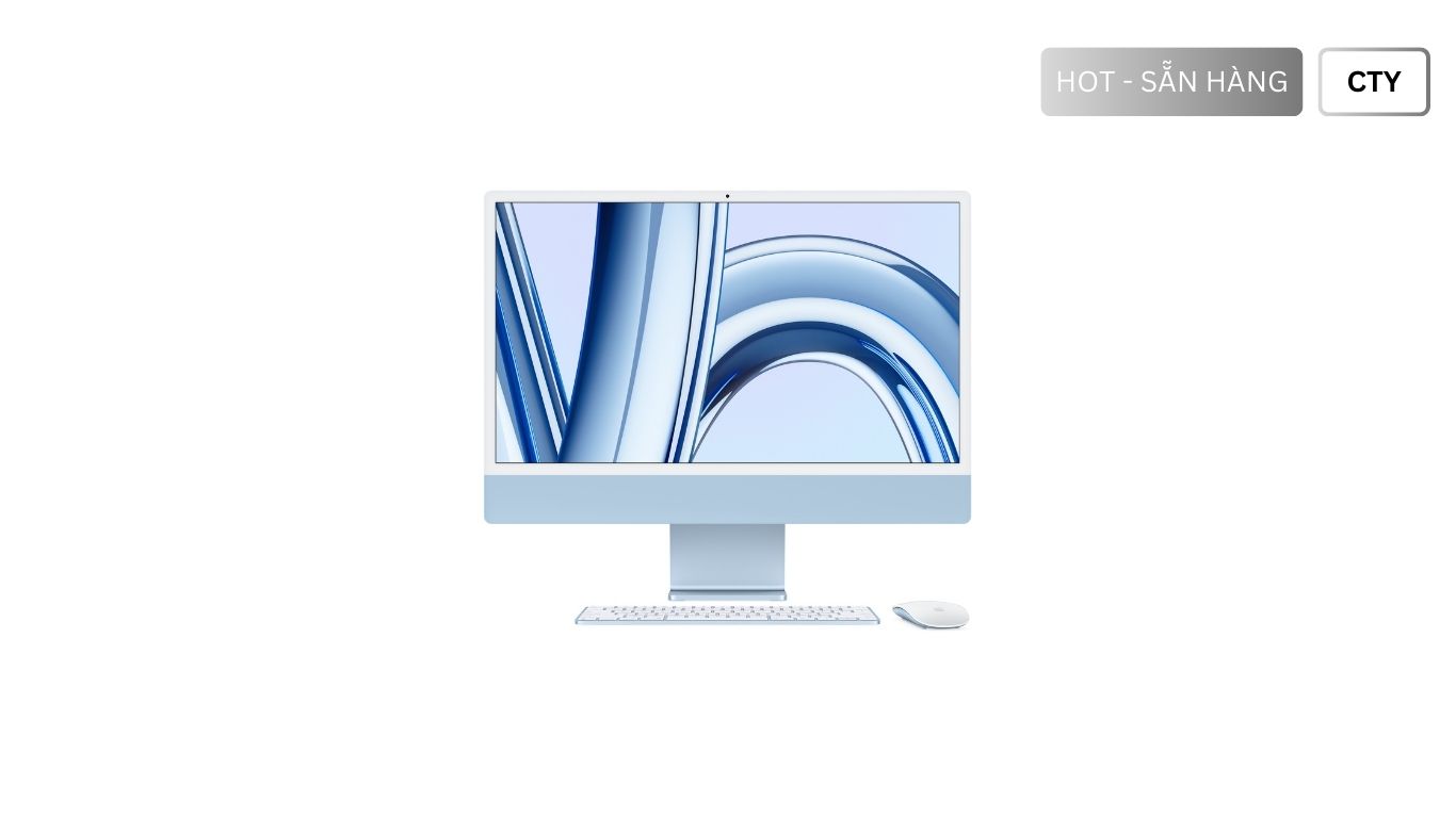 iMac M3 Xanh Dương - MQRR3SA/A, Chính hãng Apple Việt Nam, Chip Apple M3 có CPU 8 lõi với 4 lõi hiệu năng và 4 lõi tiết kiệm điện, GPU 10 lõi, Neural Engine 16 lõi, Ổ lưu trữ 512GB SSD, RAM 8GB, New Seal chưa Active. Mua iMac M3 Xanh Dương - Giá Rẻ, Chính Hãng, Giao Ngay tại TheTekCoffee. Chúng tôi chuyên cung cấp iMac M3 Xanh Dương giá tốt nhất tại HCM.