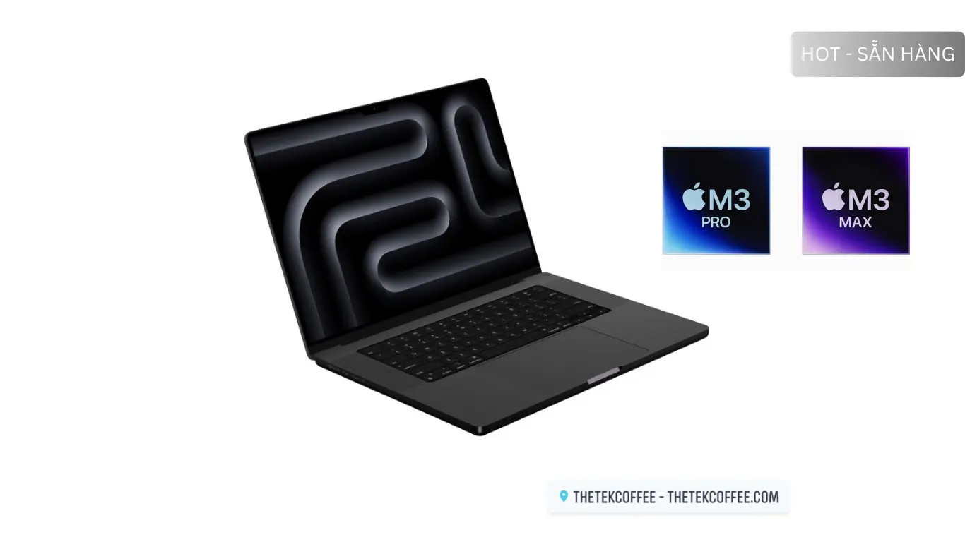 MacBook Pro 16 inch M3 Max 48GB 1TB - Chính hãng Apple Việt Nam SA/A, RAM 48GB, Bộ nhớ 1TB, 16CPU 40GPU. New Seal chưa Active. Mua MacBook Pro 16 inch M3 Max 48GB 1TB - Giá Rẻ, Chính Hãng, Sẵn Hàng tại TheTekCoffee. Chúng tôi chuyên cung cấp MacBook Pro 16 inch M3 Max 48GB 1TB chính hãng, Giá tốt nhất tại HCM.